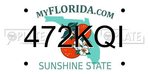 472KQI Florida License Plate