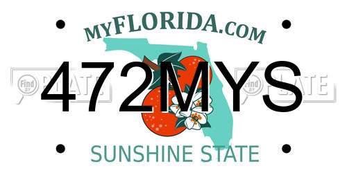 472MYS Florida License Plate
