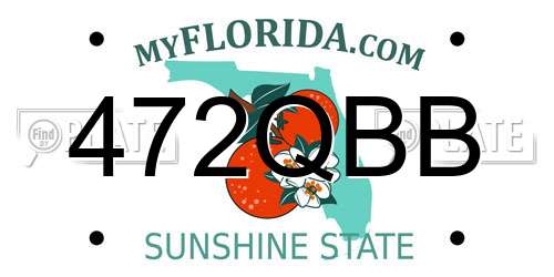 472QBB Florida License Plate