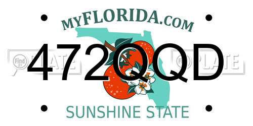 472QQD Florida License Plate