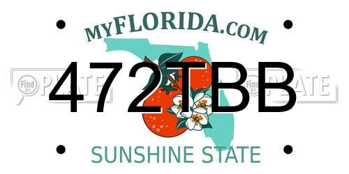 472TBB Florida License Plate