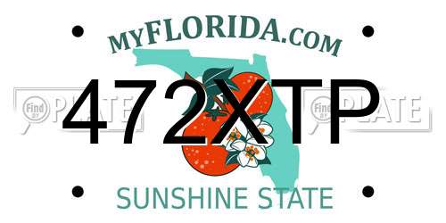 472XTP Florida License Plate