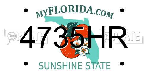 4735HR Florida License Plate