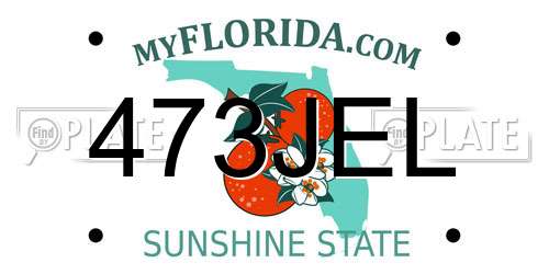473JEL Florida License Plate