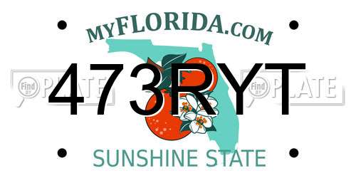 473RYT Florida License Plate