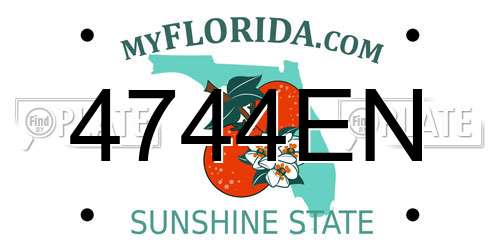 4744EN Florida License Plate