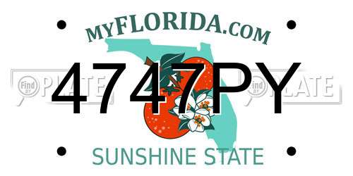 4747PY Florida License Plate
