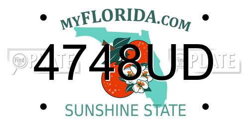 4748UD Florida License Plate