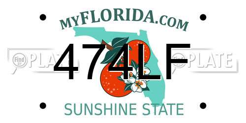 474LF Florida License Plate