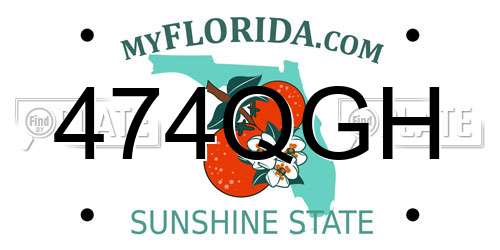 474QGH Florida License Plate