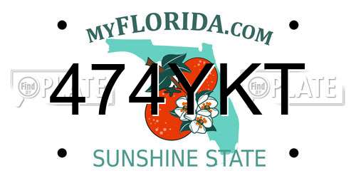 474YKT Florida License Plate