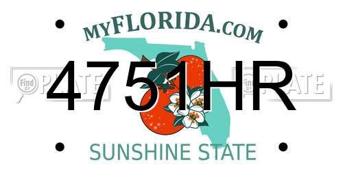 4751HR Florida License Plate