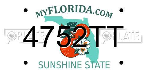 4752TT Florida License Plate