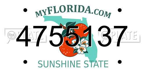 4755137 Florida License Plate