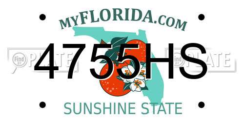 4755HS Florida License Plate
