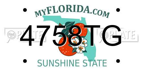 4758TG Florida License Plate