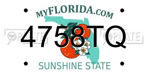4758TQ Florida License Plate