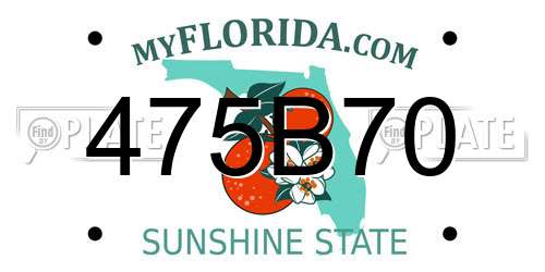 475B70 Florida License Plate