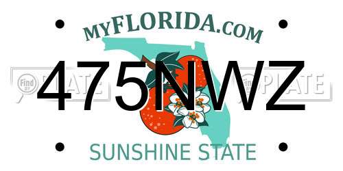 475NWZ Florida License Plate