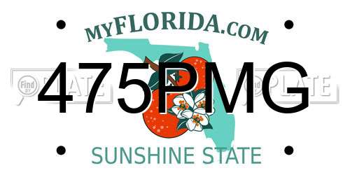 475PMG Florida License Plate