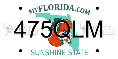475QLM Florida License Plate