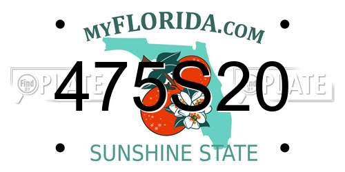 475S20 Florida License Plate