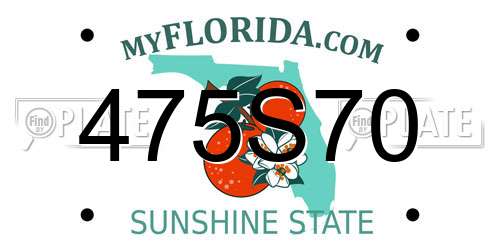 475S70 Florida License Plate