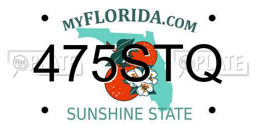 475STQ Florida License Plate