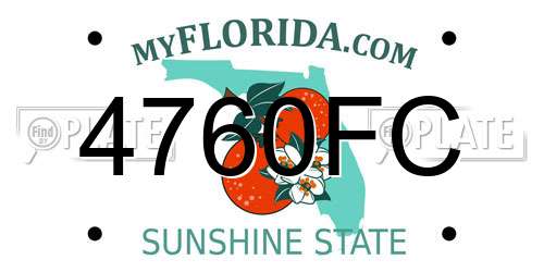 4760FC Florida License Plate