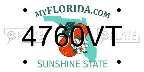 4760VT Florida License Plate