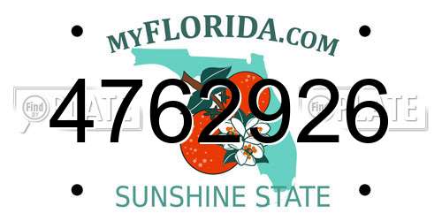 4762926 Florida License Plate