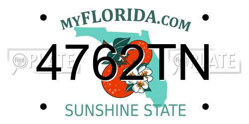 4762TN Florida License Plate