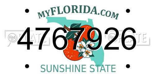 4767926 Florida License Plate