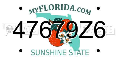 47679Z6 Florida License Plate