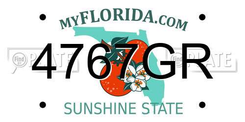 4767GR Florida License Plate