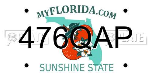 476QAP Florida License Plate