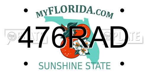 476RAD Florida License Plate