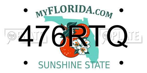 476RTQ Florida License Plate