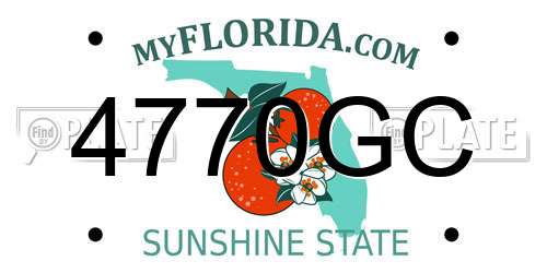 4770GC Florida License Plate