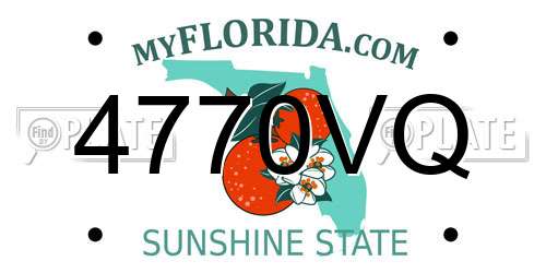4770VQ Florida License Plate