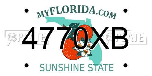 4770XB Florida License Plate