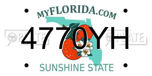 4770YH Florida License Plate