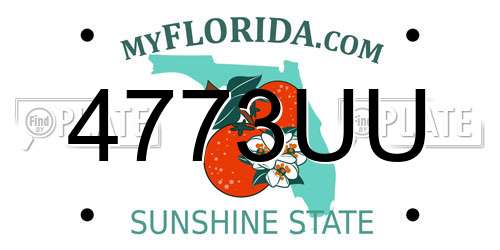 4773UU Florida License Plate