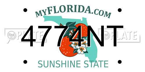 4774NT Florida License Plate