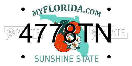 4778TN Florida License Plate
