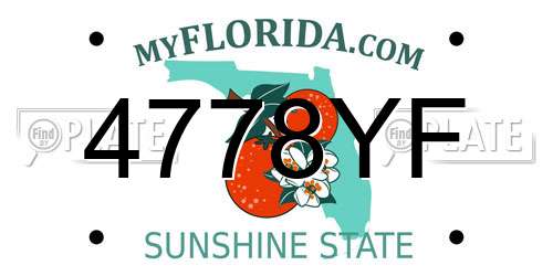 4778YF Florida License Plate