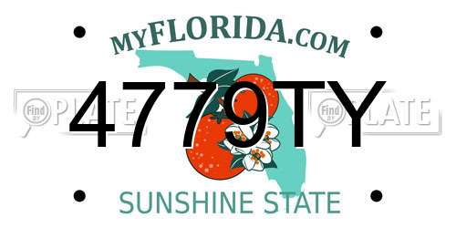 4779TY Florida License Plate