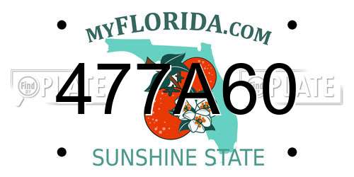 477A60 Florida License Plate