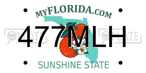 477MLH Florida License Plate