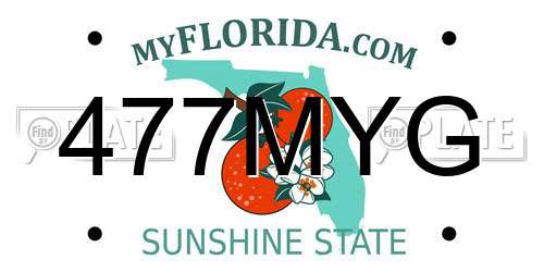 477MYG Florida License Plate